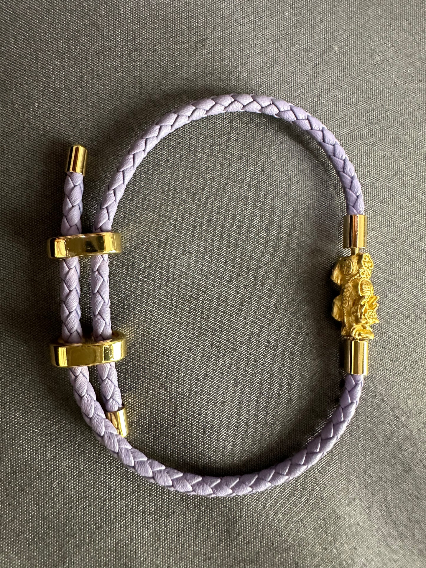 Black Mini Pi Yao Leather Bracelet