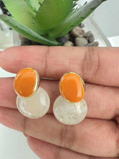 Orange Drop Earrings