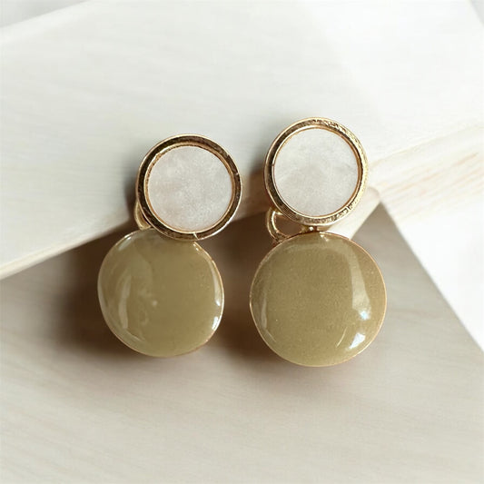 Beige Drop Earrings