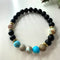 Calmness - Imperial Jasper (Blue)/Blk Obsidian Bracelet 8mm