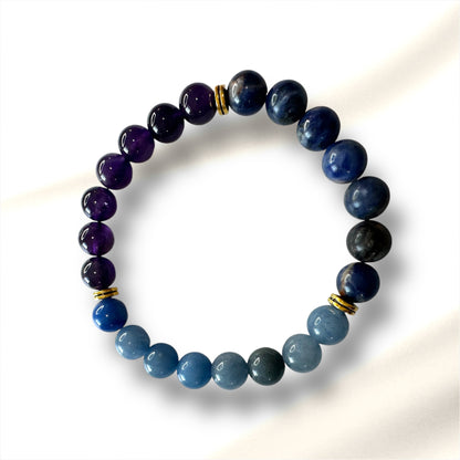 Anxiety Relief - Blue Aventurine/Sodalite/Amethyst Bracelet