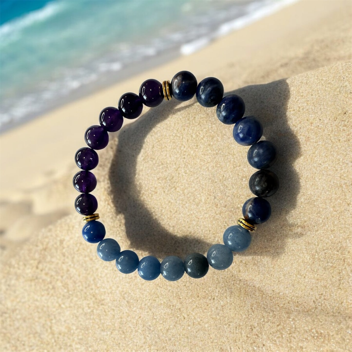 Anxiety Relief - Blue Aventurine/Sodalite/Amethyst Bracelet