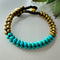 Turquoise - Stone Cluster Beaded Bracelet